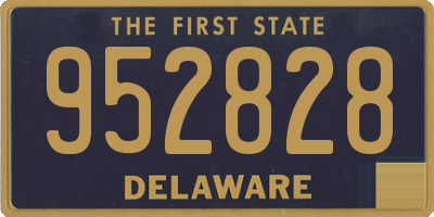 DE license plate 952828