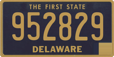 DE license plate 952829