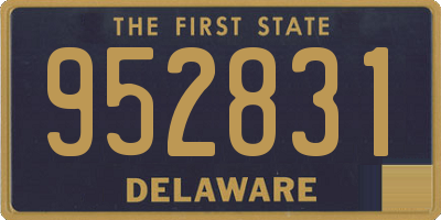 DE license plate 952831
