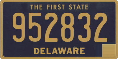 DE license plate 952832