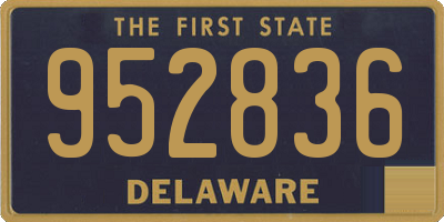 DE license plate 952836