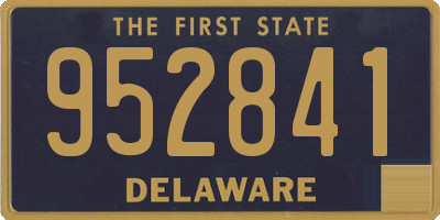 DE license plate 952841