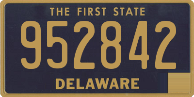 DE license plate 952842
