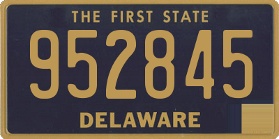 DE license plate 952845
