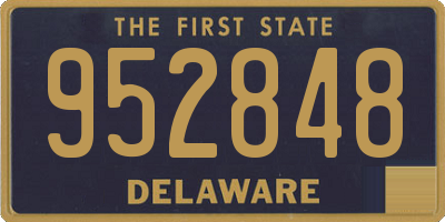 DE license plate 952848