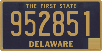 DE license plate 952851