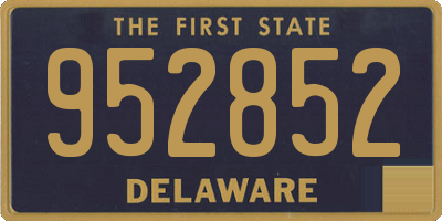 DE license plate 952852