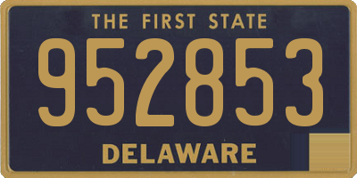 DE license plate 952853
