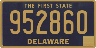 DE license plate 952860