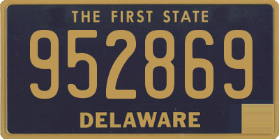 DE license plate 952869