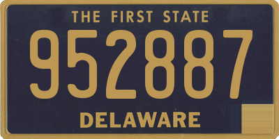 DE license plate 952887