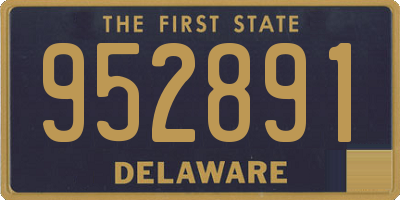 DE license plate 952891