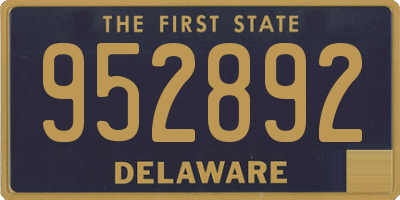 DE license plate 952892