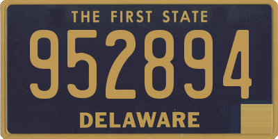 DE license plate 952894