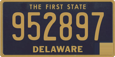 DE license plate 952897