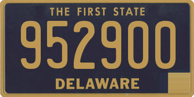 DE license plate 952900