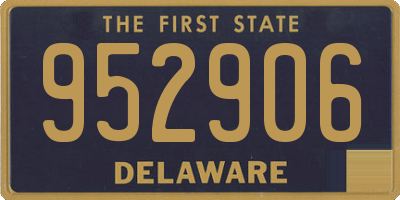 DE license plate 952906