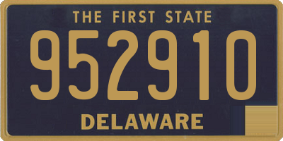 DE license plate 952910