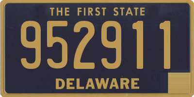 DE license plate 952911