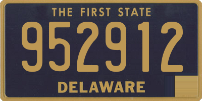 DE license plate 952912