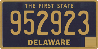 DE license plate 952923