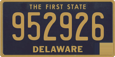 DE license plate 952926