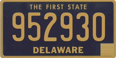 DE license plate 952930