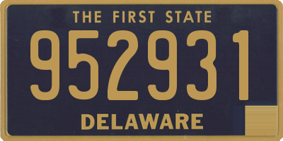 DE license plate 952931