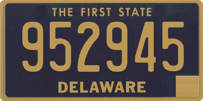 DE license plate 952945