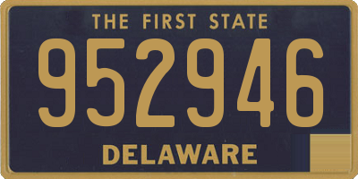 DE license plate 952946