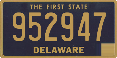 DE license plate 952947