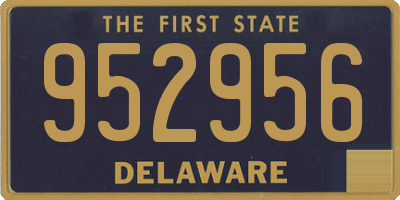 DE license plate 952956