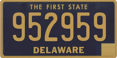 DE license plate 952959