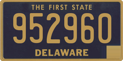 DE license plate 952960