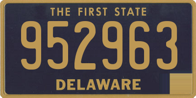 DE license plate 952963