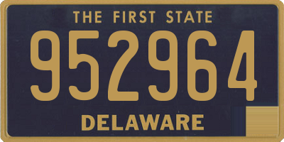 DE license plate 952964