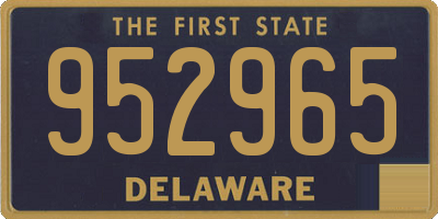 DE license plate 952965