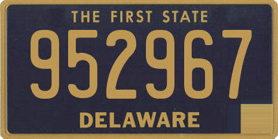 DE license plate 952967