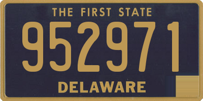 DE license plate 952971