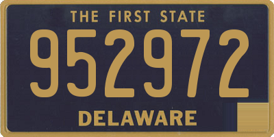 DE license plate 952972