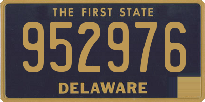 DE license plate 952976