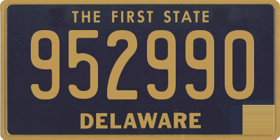 DE license plate 952990