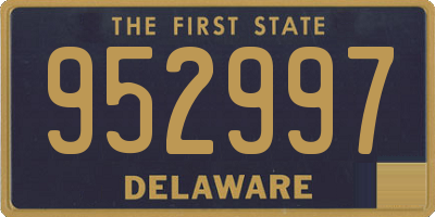 DE license plate 952997