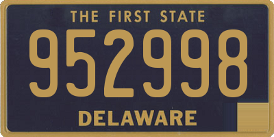 DE license plate 952998