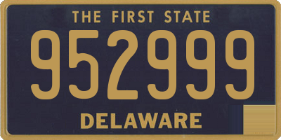 DE license plate 952999