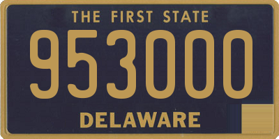 DE license plate 953000