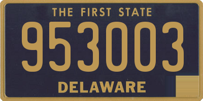 DE license plate 953003