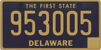 DE license plate 953005