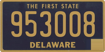 DE license plate 953008