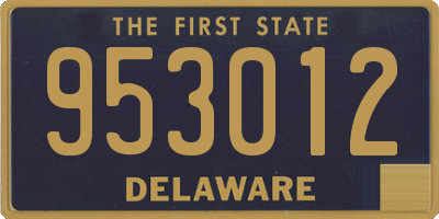 DE license plate 953012